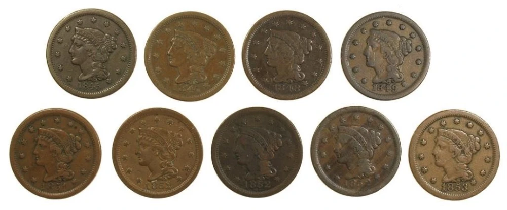 Selection of VG to VF Large Cents