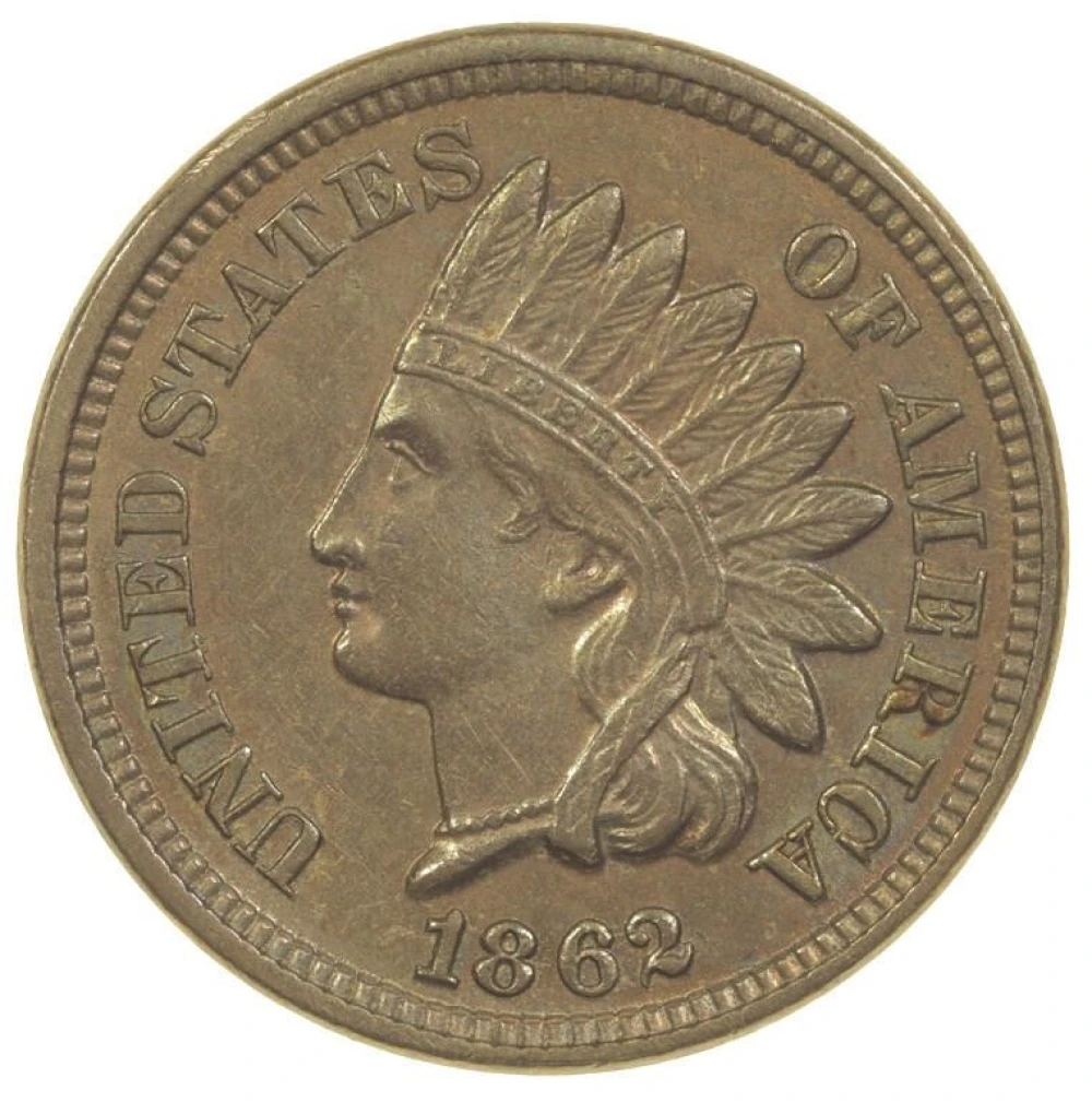 AU-50 1862 Indian Cent
