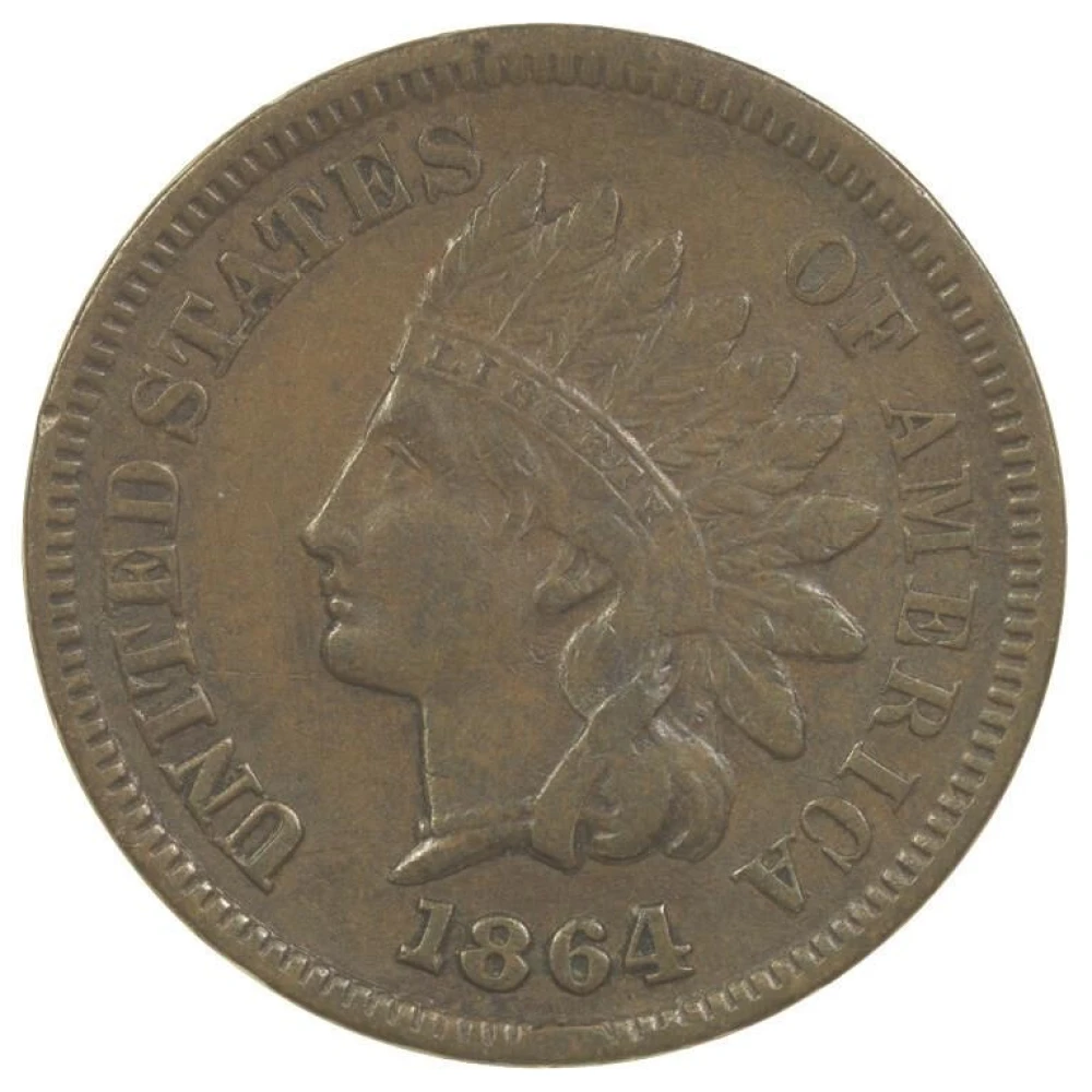 EF-40 1864-L Indian Cent