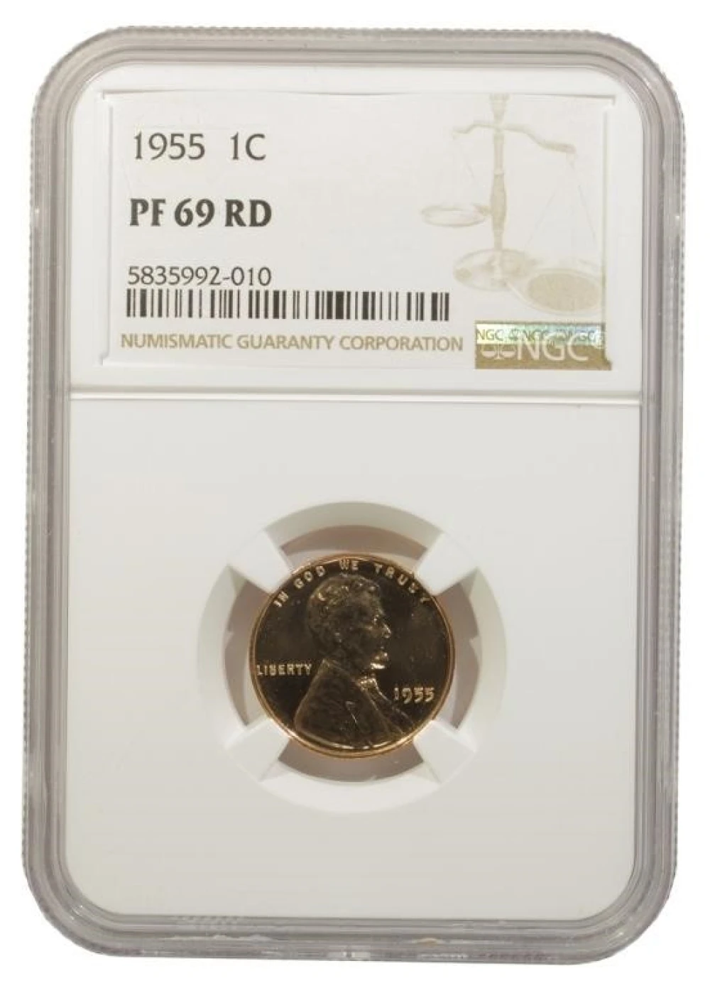NGC Proof-69 Red 1955 Lincoln Cent
