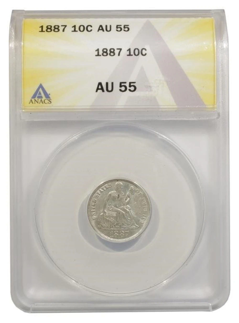 ANACS AU-55 1887 Dime
