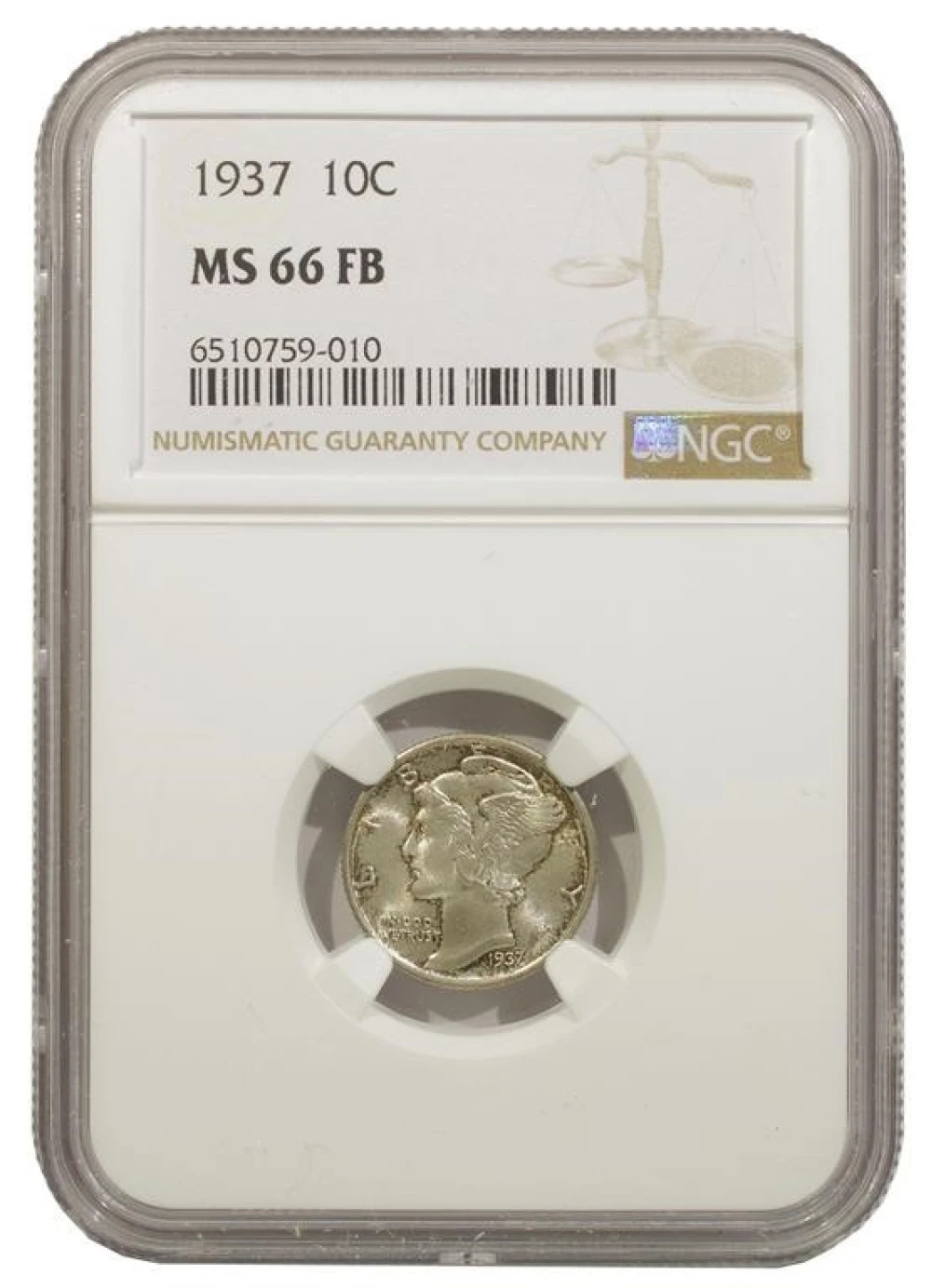 NGC MS-66 FB 1937 Dime