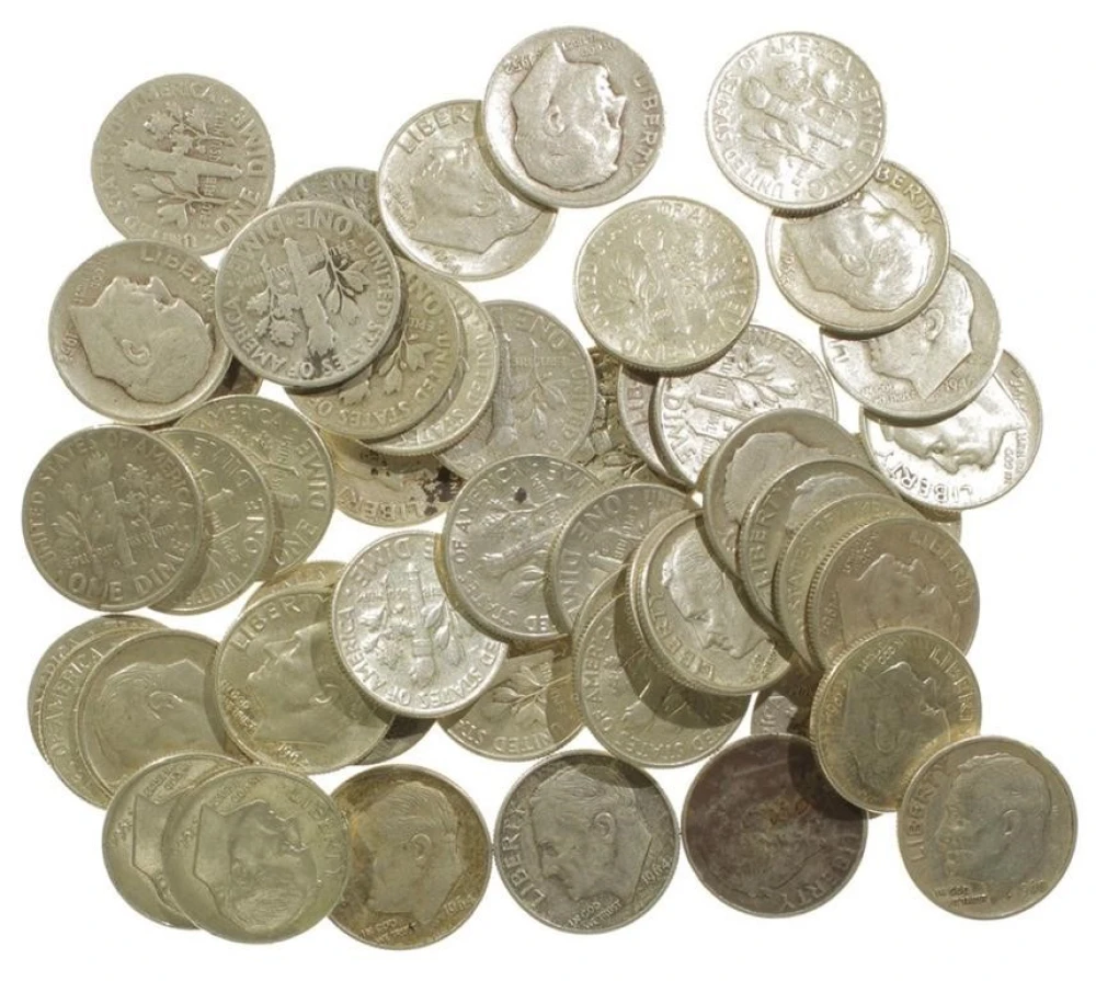 Second Roll of Circulated Silver Roosevelt Dimes