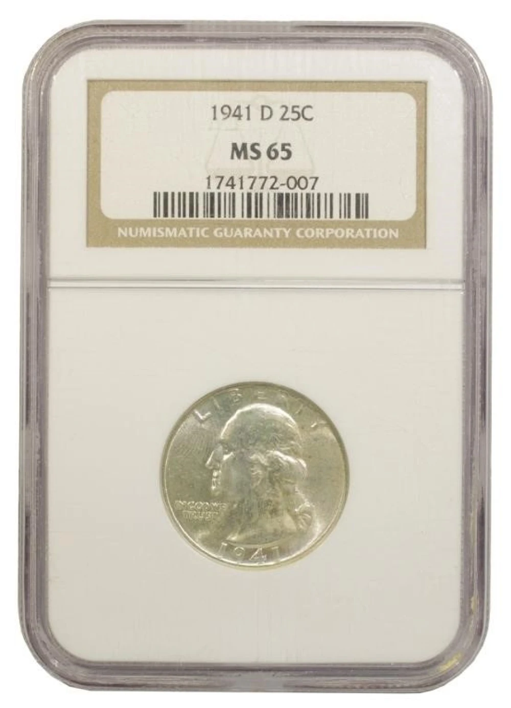 NGC MS-65 1941-D Quarter