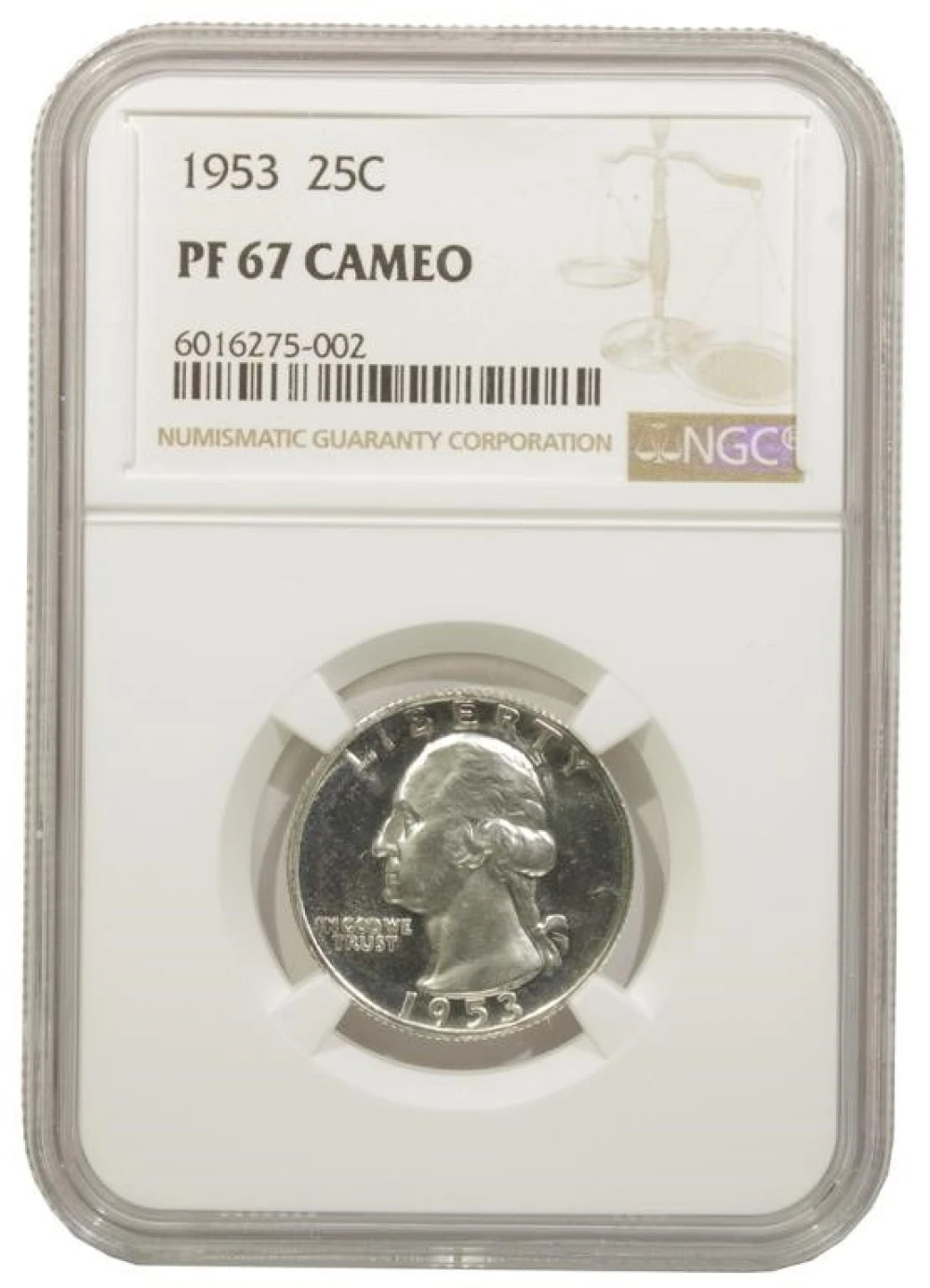 NGC Proof-67 Cameo 1953 Quarter