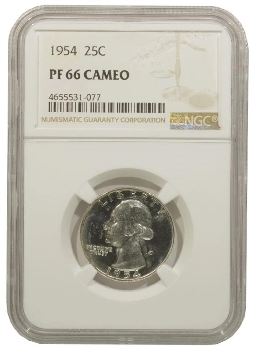 NGC Proof-66 Cameo 1954 Quarter