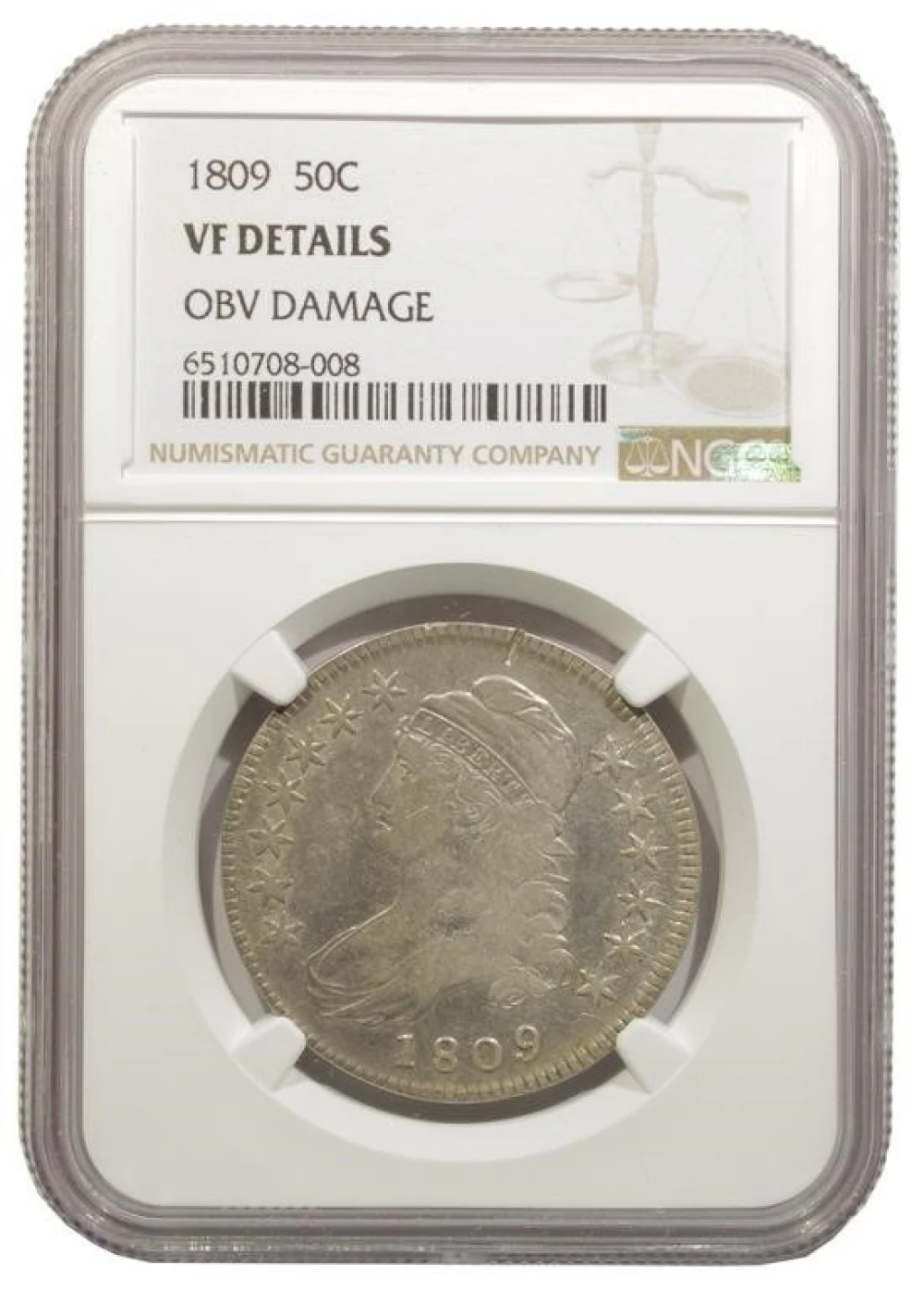 VF Details 1809 Half Dollar