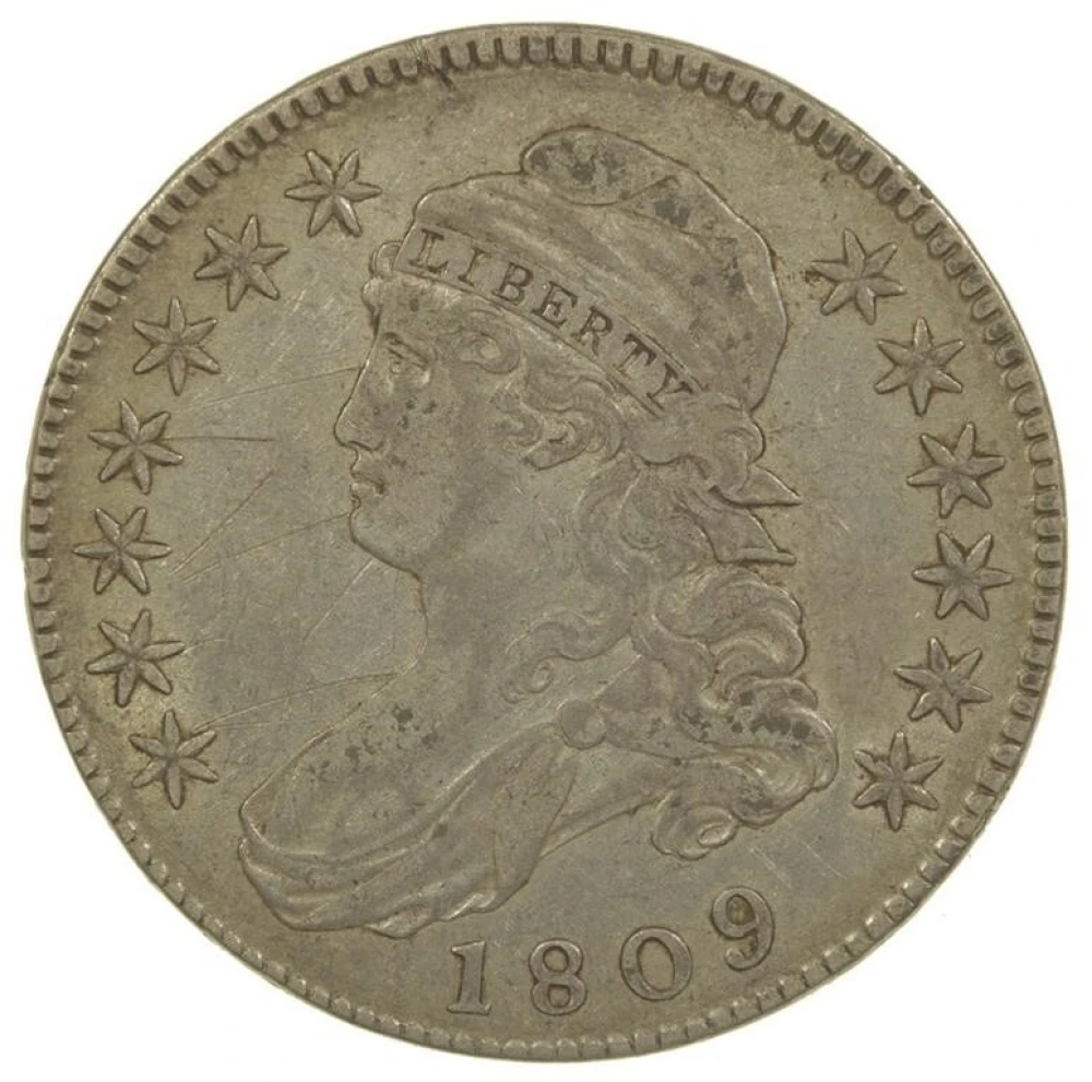 EF-40 Details 1809 Half Dollar