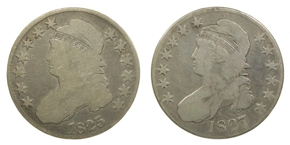 Good to VG Capped Bust Half Dollar Twosome