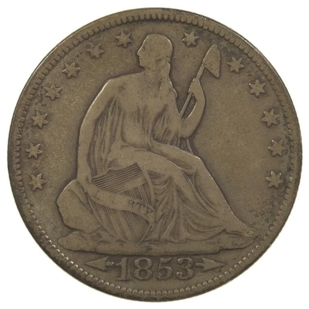 VG-F 1853 Seated Half Dollar
