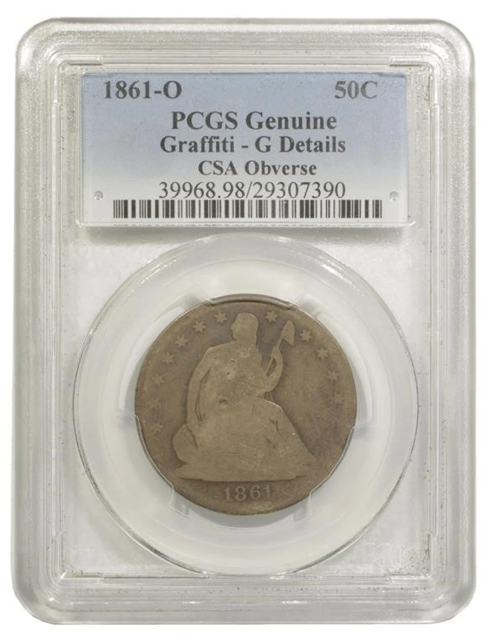 PCGS Good Details 1861-O Half Dollar