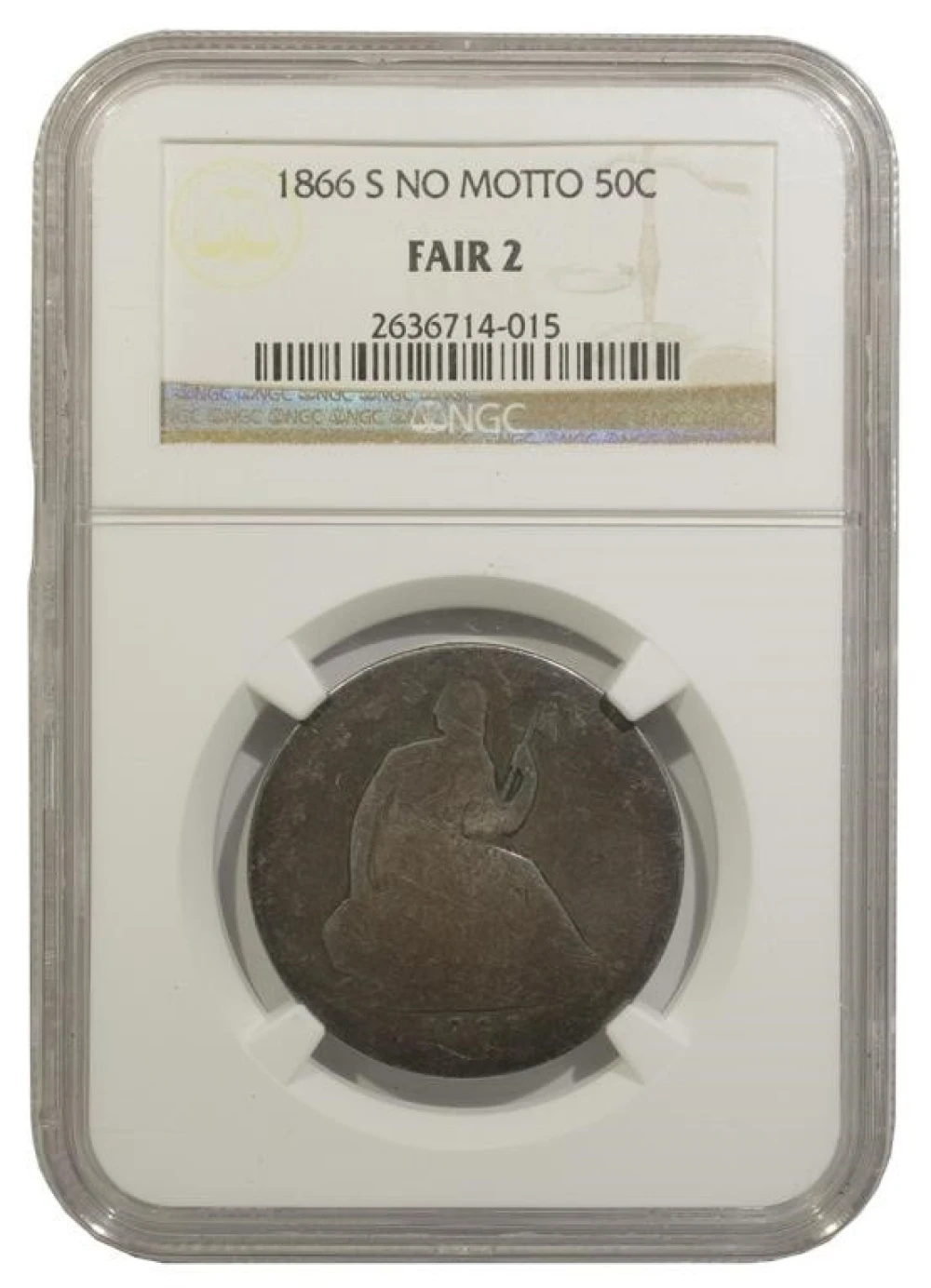 NGC Fair-2 1866-S No Motto Half Dollar Rarity