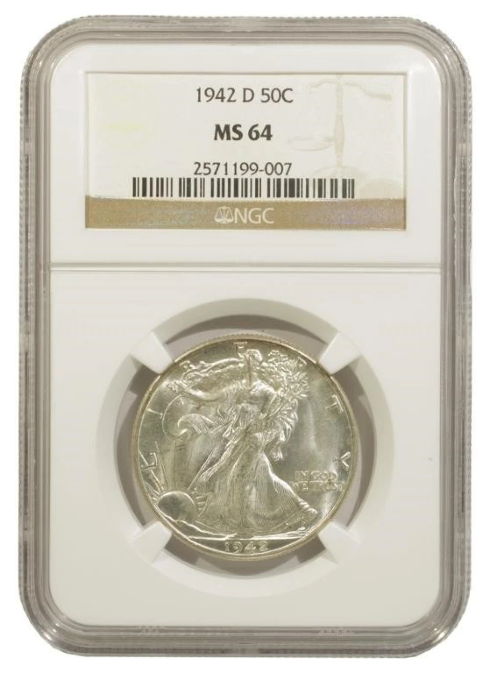 NGC MS-64 1942-D Half Dollar