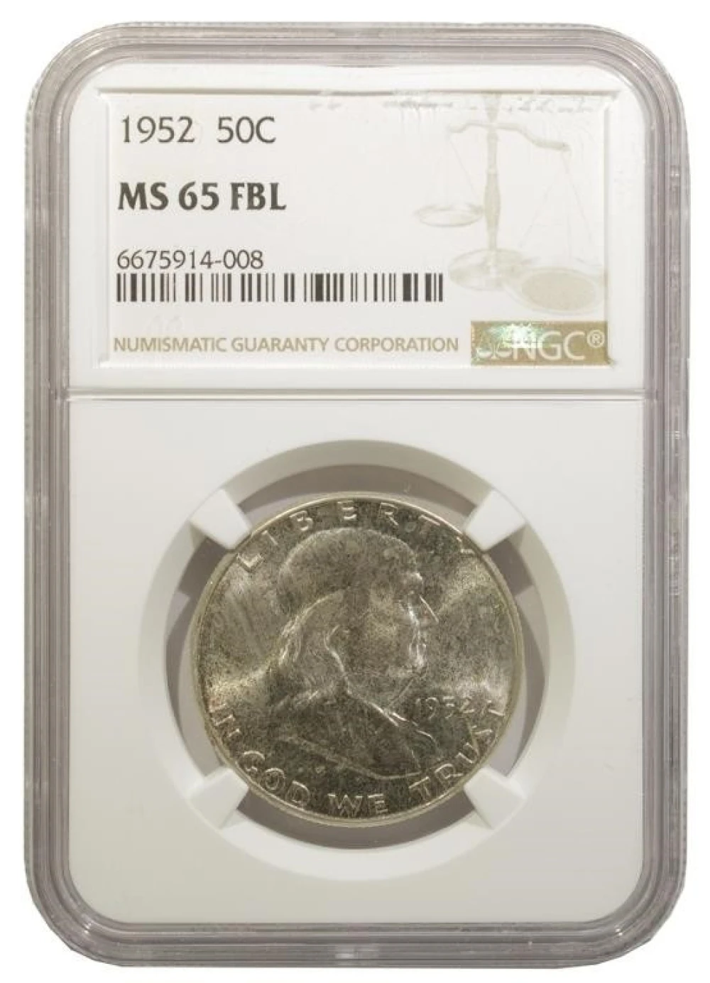 NGC MS-65 FBL 1952 Half Dollar