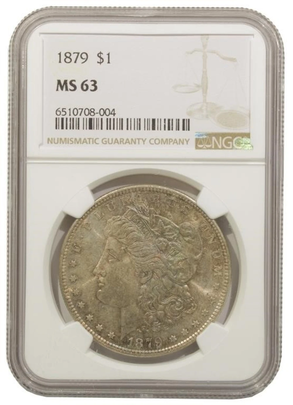 NGC MS-63 Toned 1879 Morgan $1