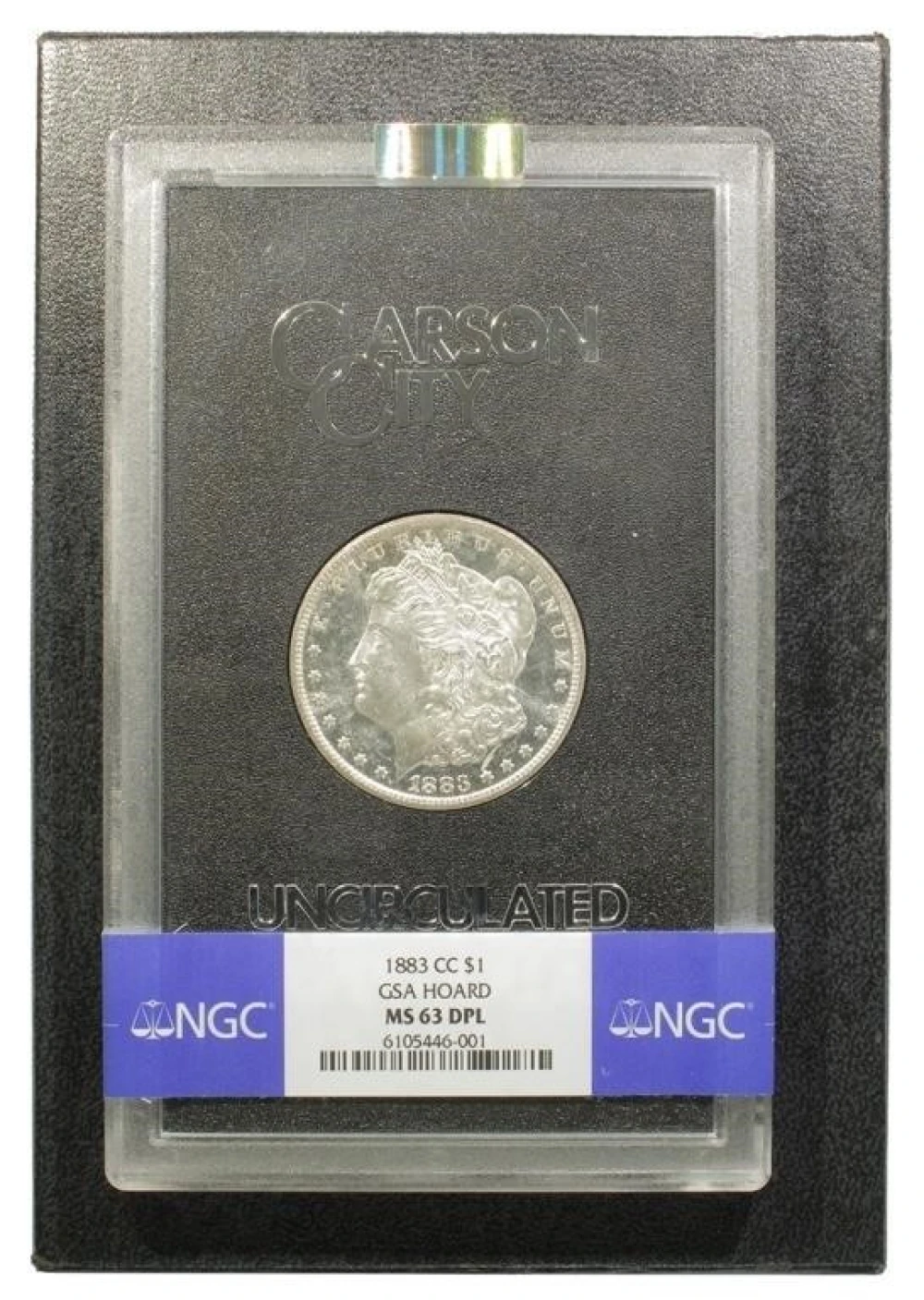 NGC MS-63 DPL 1883-CC Morgan $1