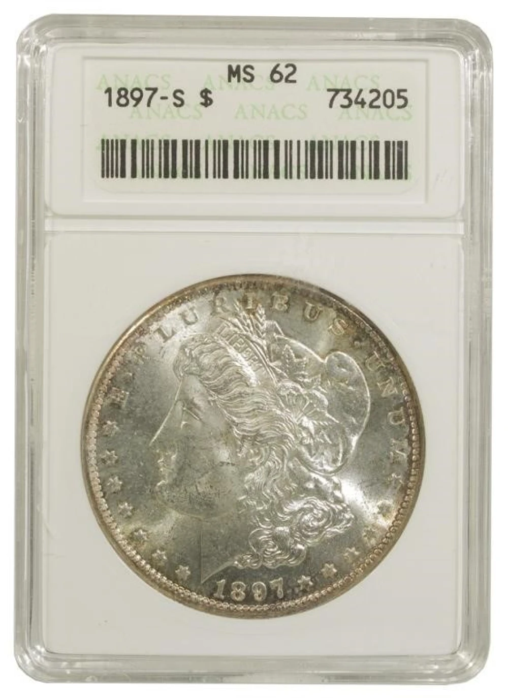 ANACS MS-62 1897-S Morgan $1