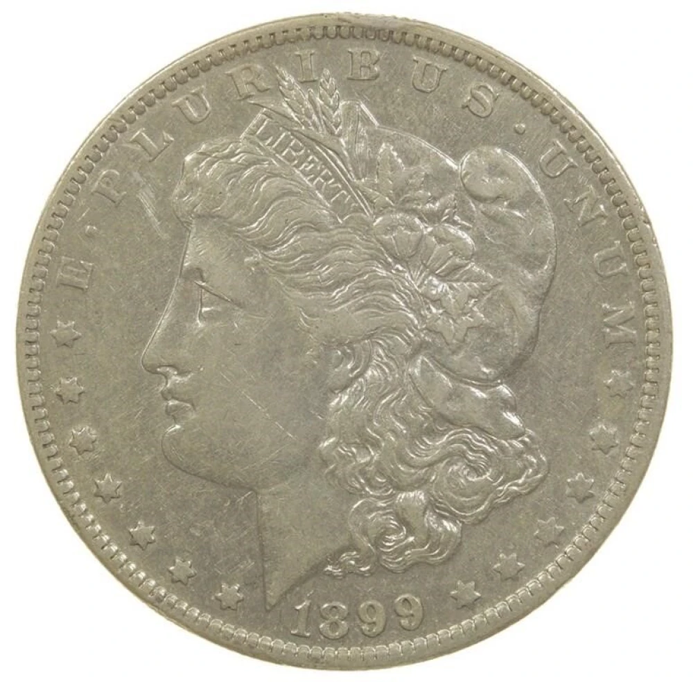 AU Details 1899-O Micro O Morgan $1