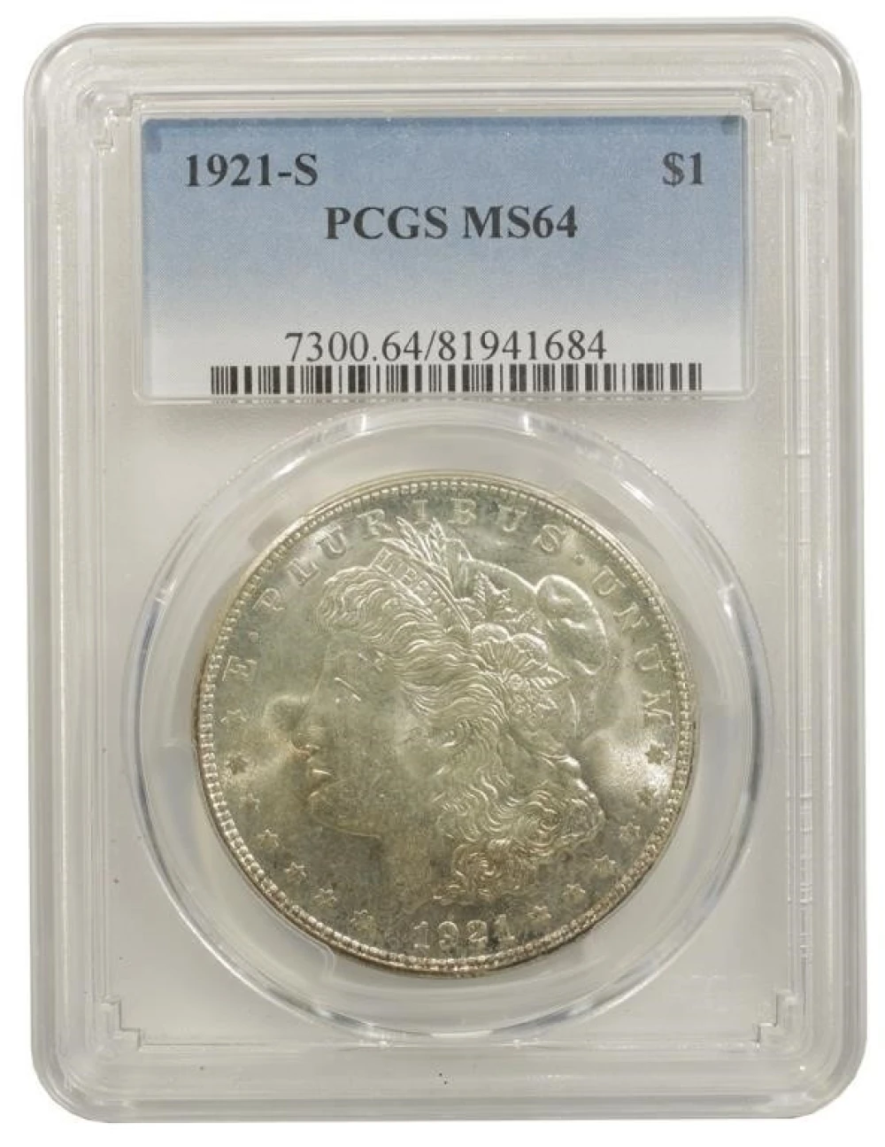 PCGS MS-64 1921-S Morgan $1