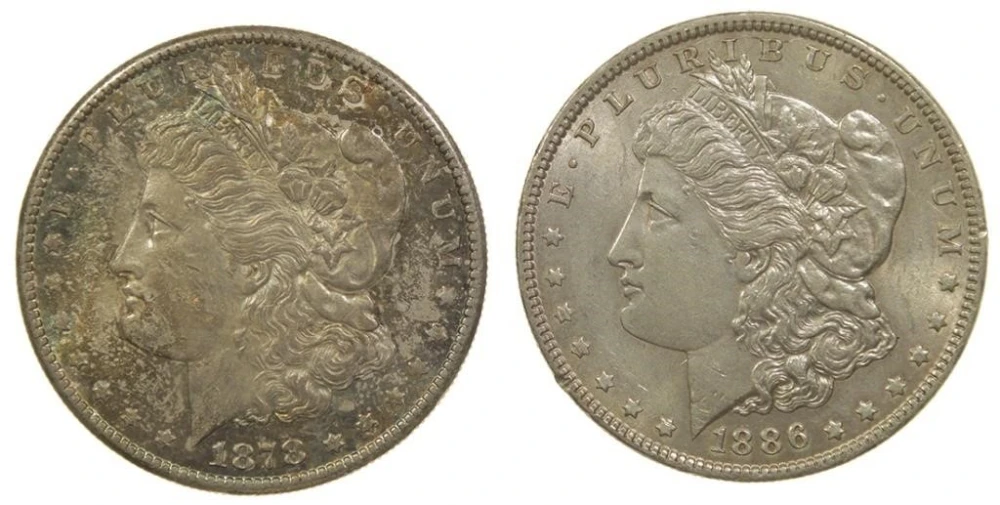 AU+ Morgan Dollar Pair