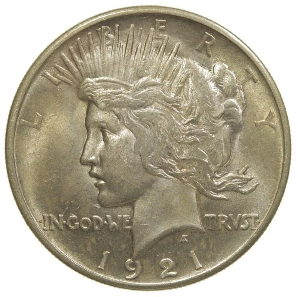MS-60+ 1921 Peace $1