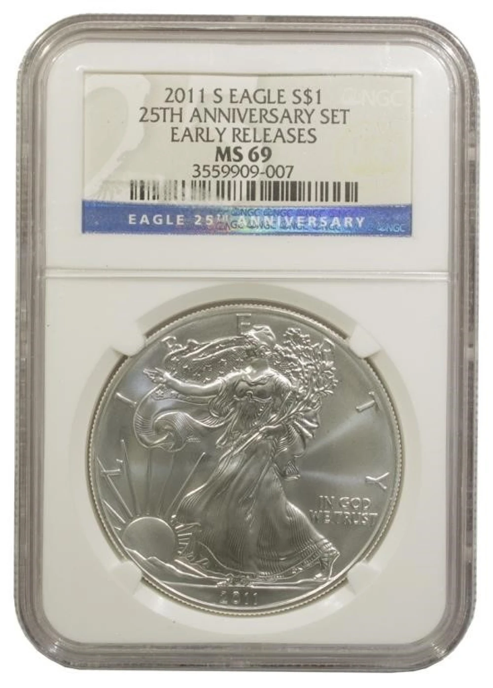 NGC MS-69 2011-S Silver Eagle $1