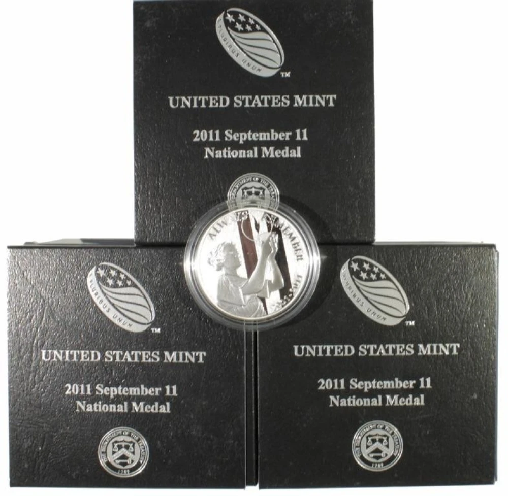 Trio of U.S. Mint 2011 9/11 Silver Medals