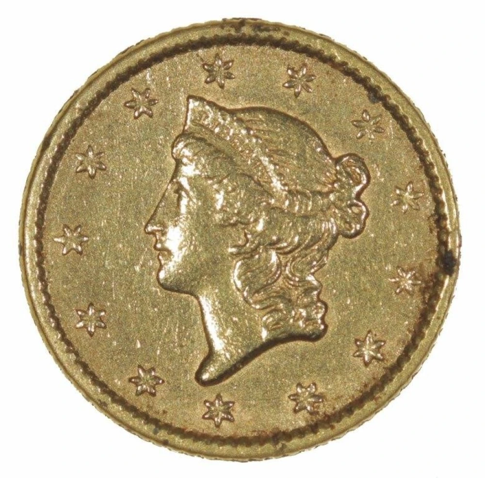 AU Details 1852 Gold $1