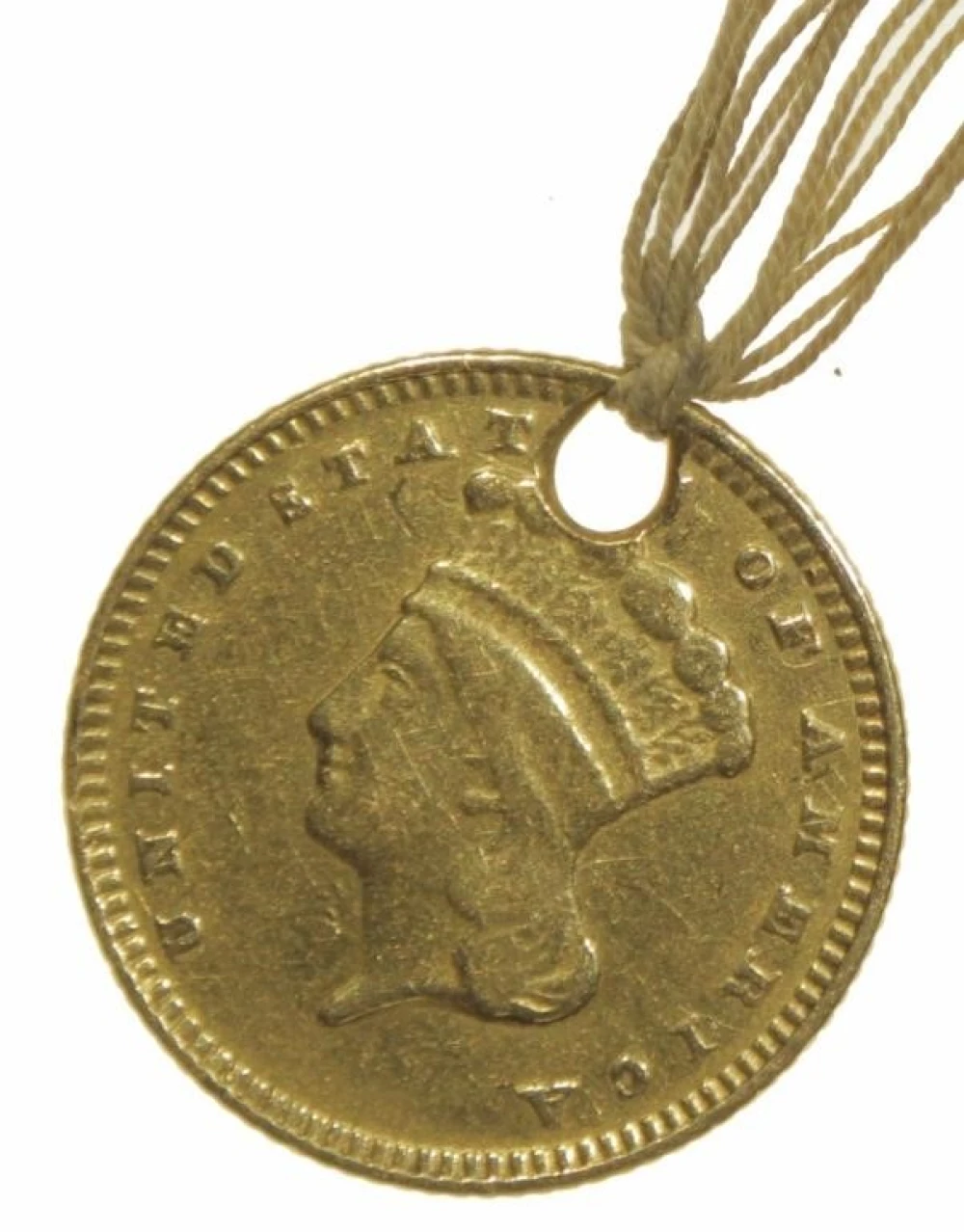 VF Details 1874 Gold $1
