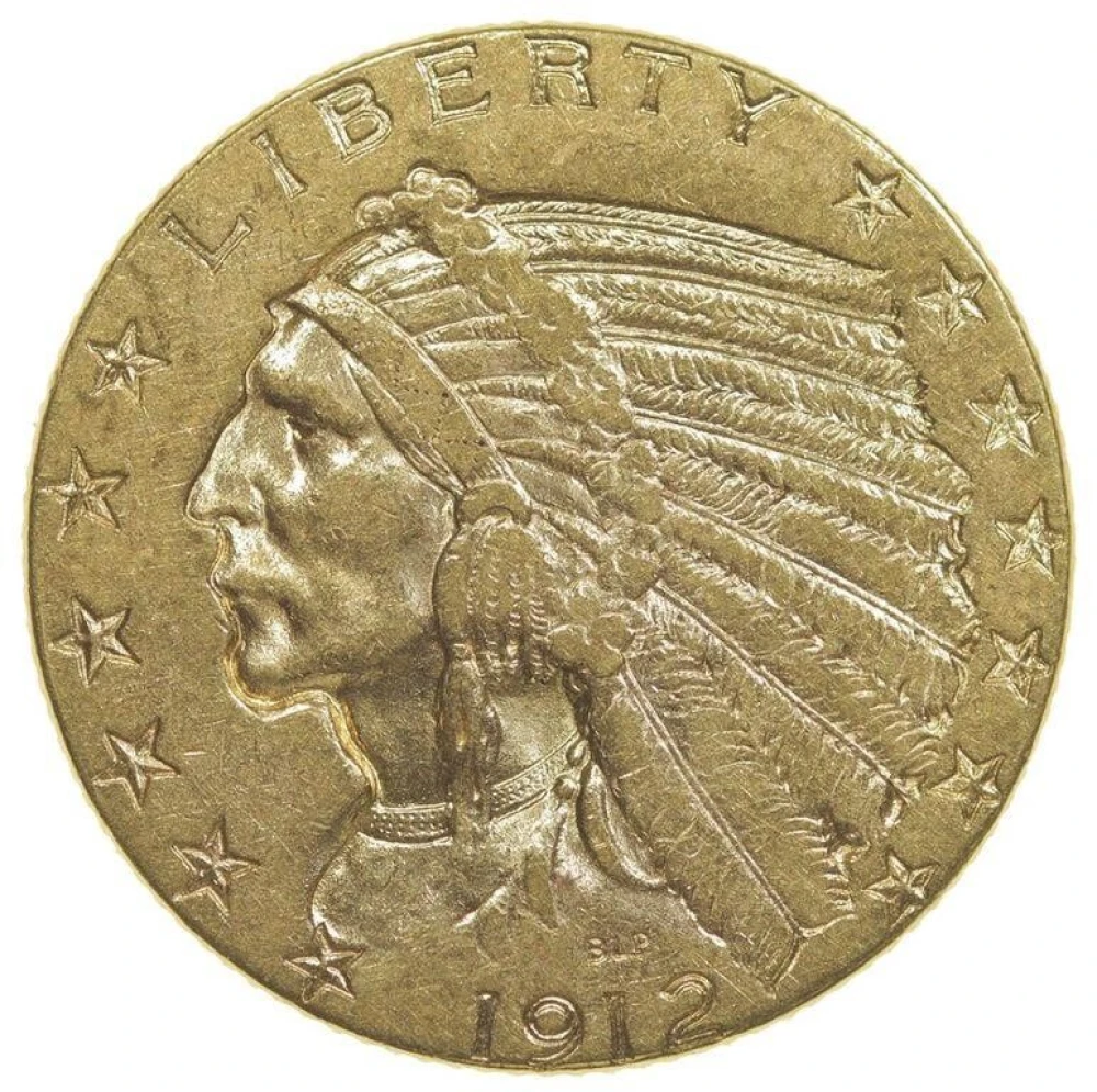 AU-50+ 1912 Gold Half Eagle