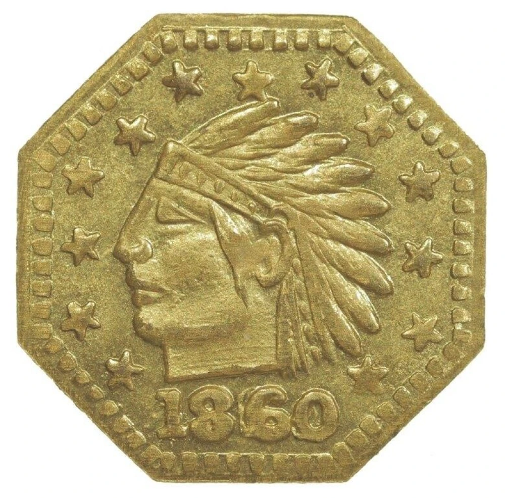 MS-64 1860 California Gold Token