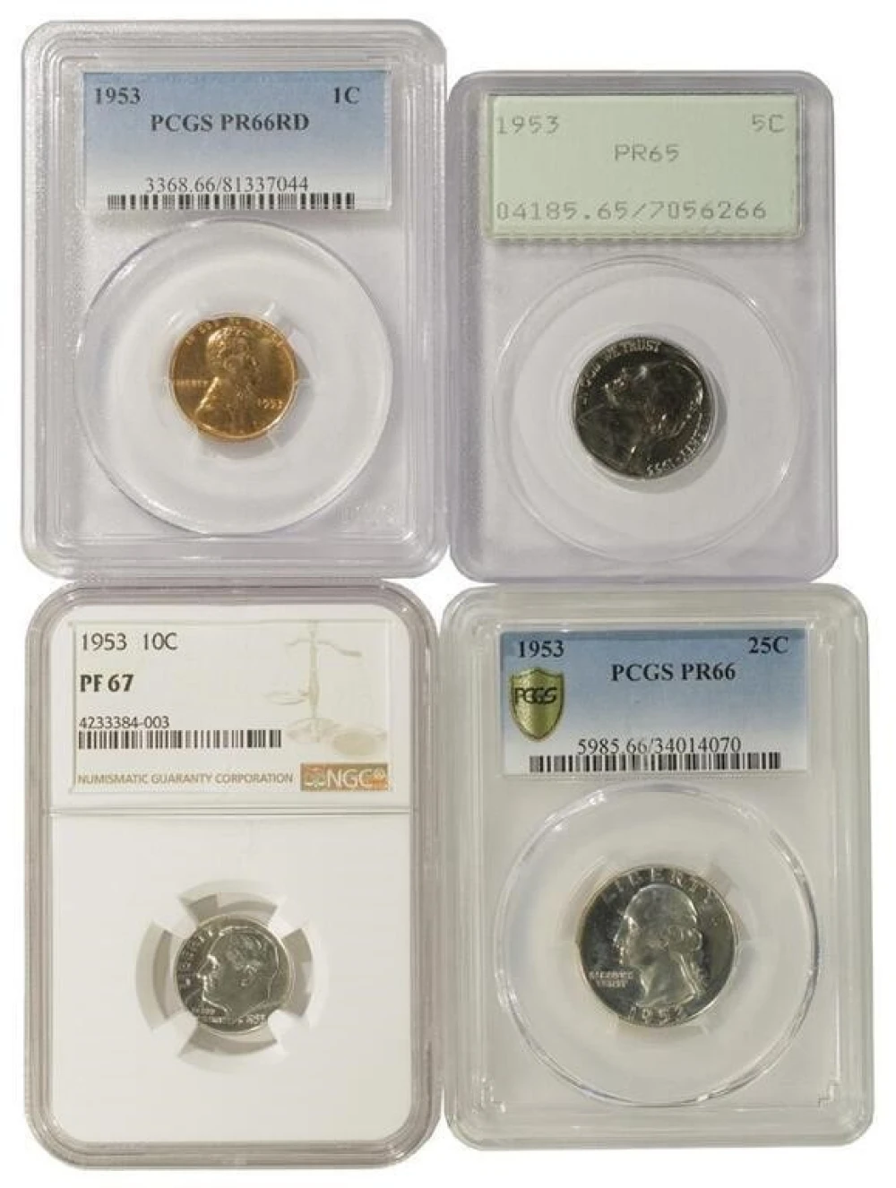 Certified Partial 1953 Proof Set