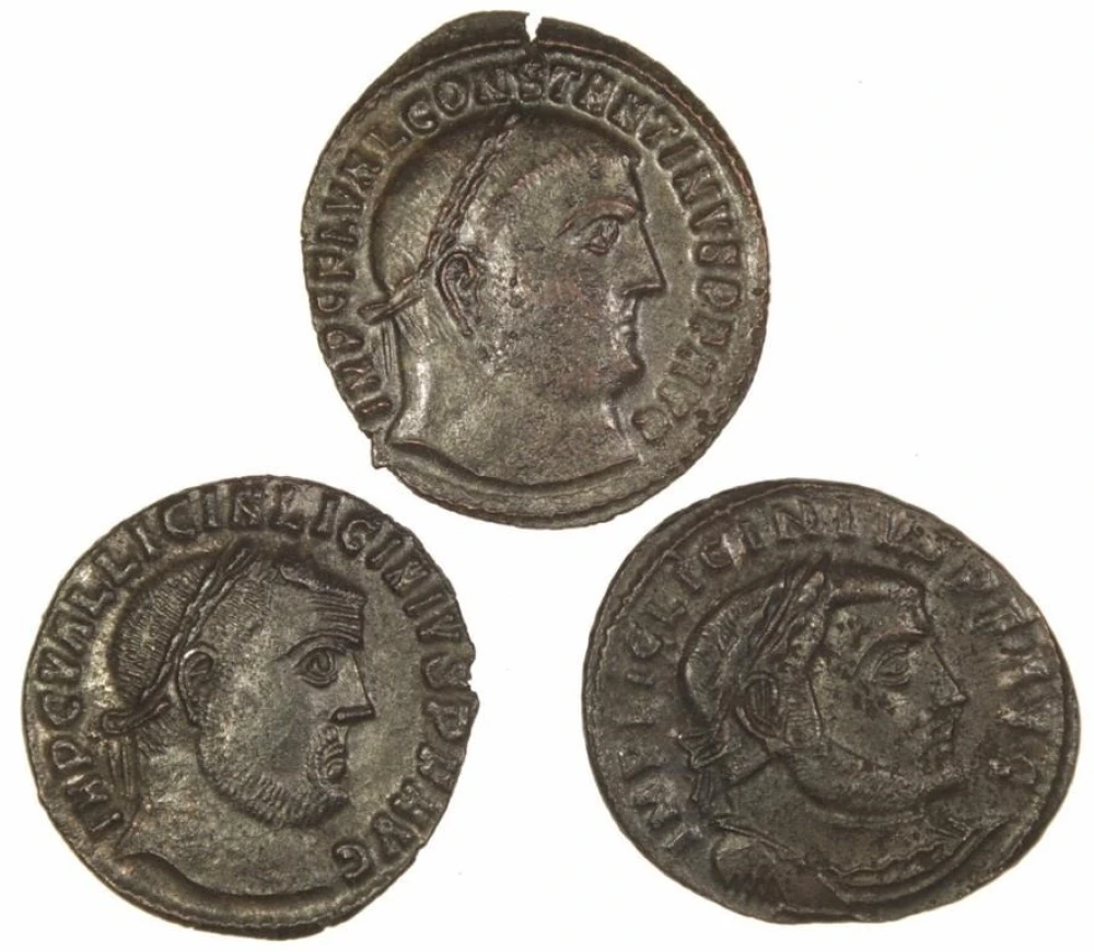 Ancient Rome. Trio of Bronze Follii