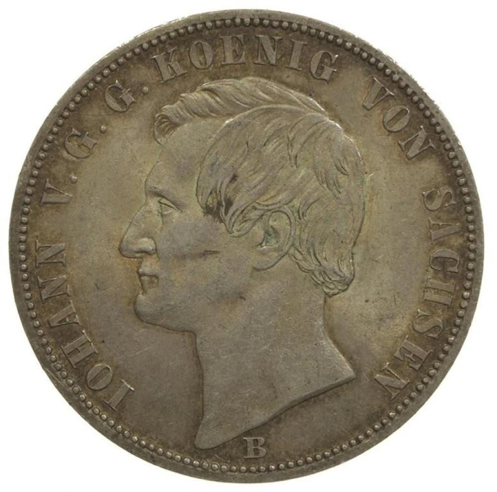 German States. Saxony. AU-55 1871-B Thaler