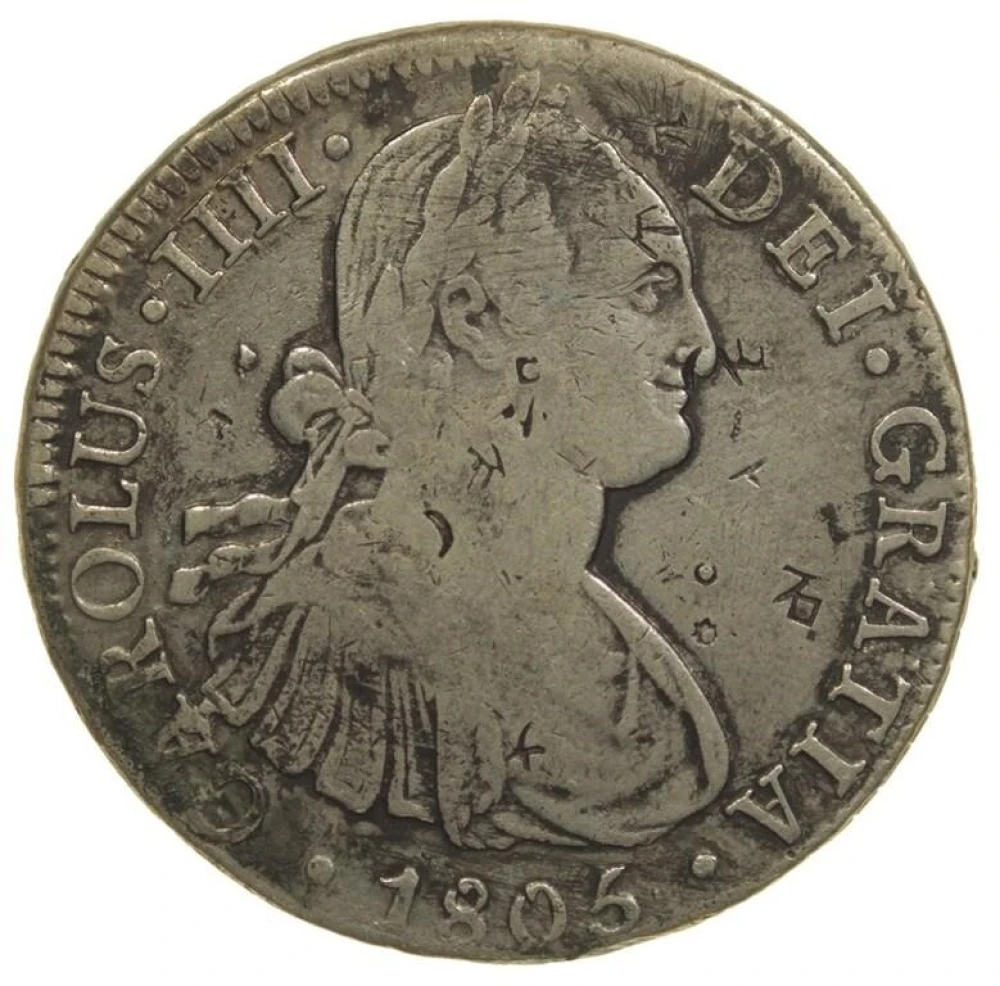 Mexico. VF 1805-TH Chop Marked 8 Reales