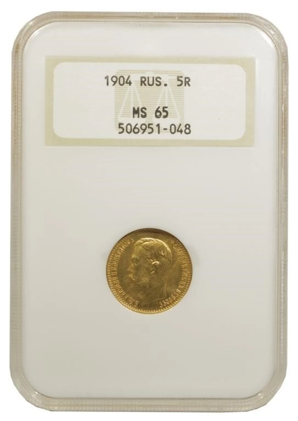 Russia. NGC MS-65 1904 Gold 5 Roubles
