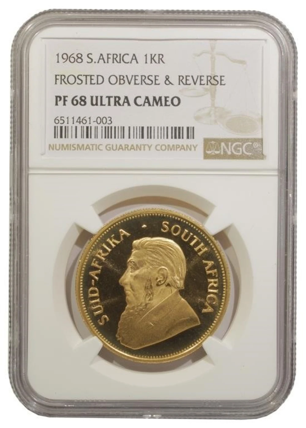 South Africa. NGC Proof-68 U.C. 1968 Krugerrand
