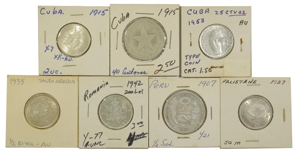 7 Piece World Silver Lot