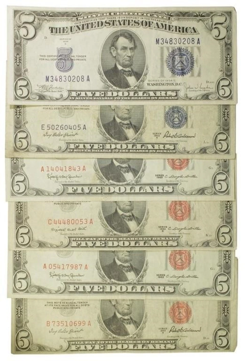 VF to EF $5 Note Assortment