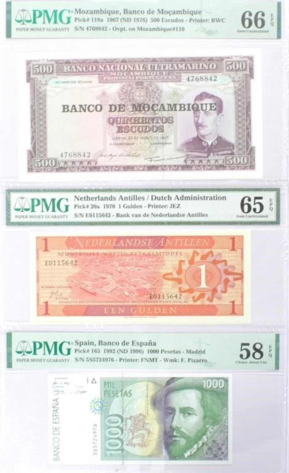 Mozambique, Netherlands Antilles, and Spain Notes