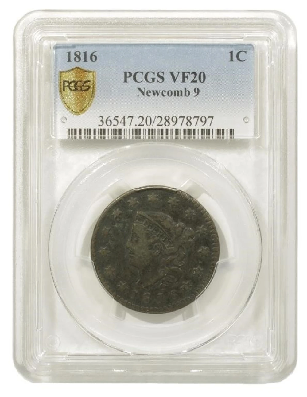 PCGS VF-20 1816 Large Cent