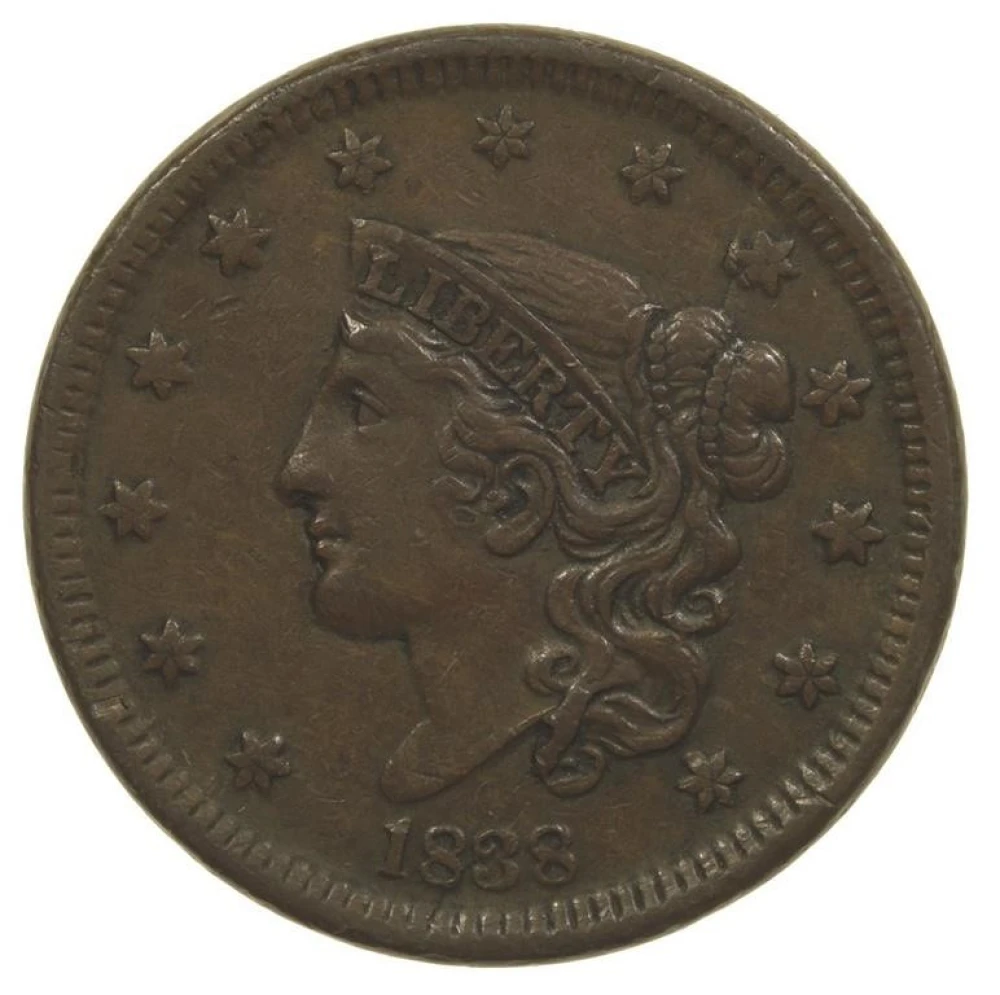 EF-40 1838 Large Cent