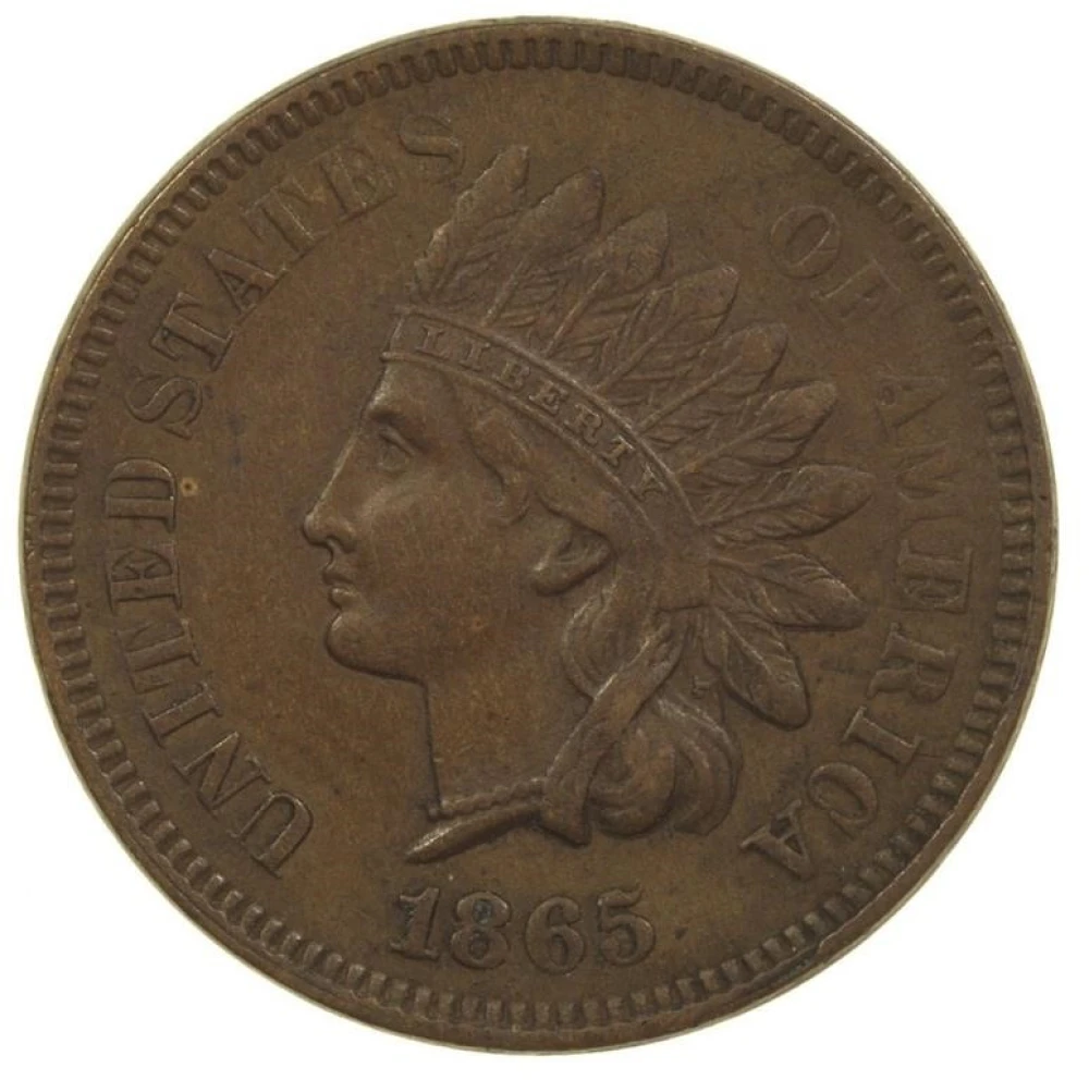 EF-45 1865 Indian Cent