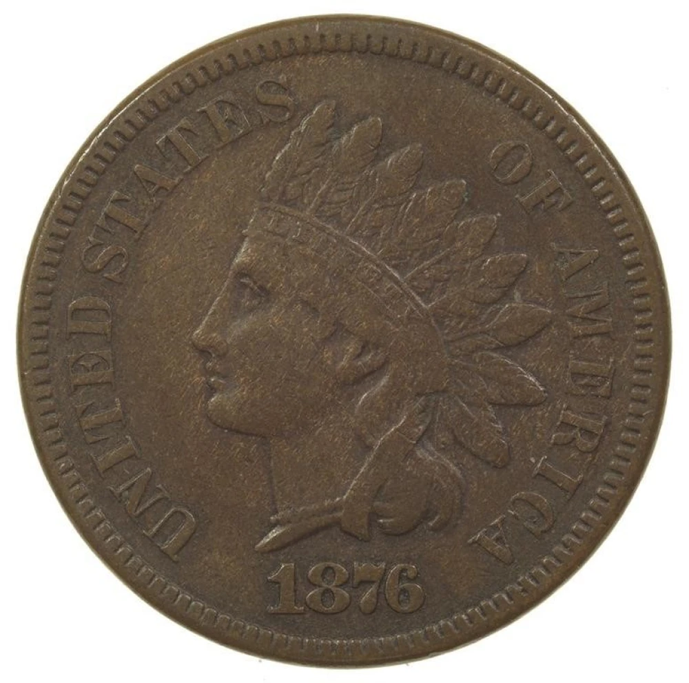VF-35 1876 Indian Cent