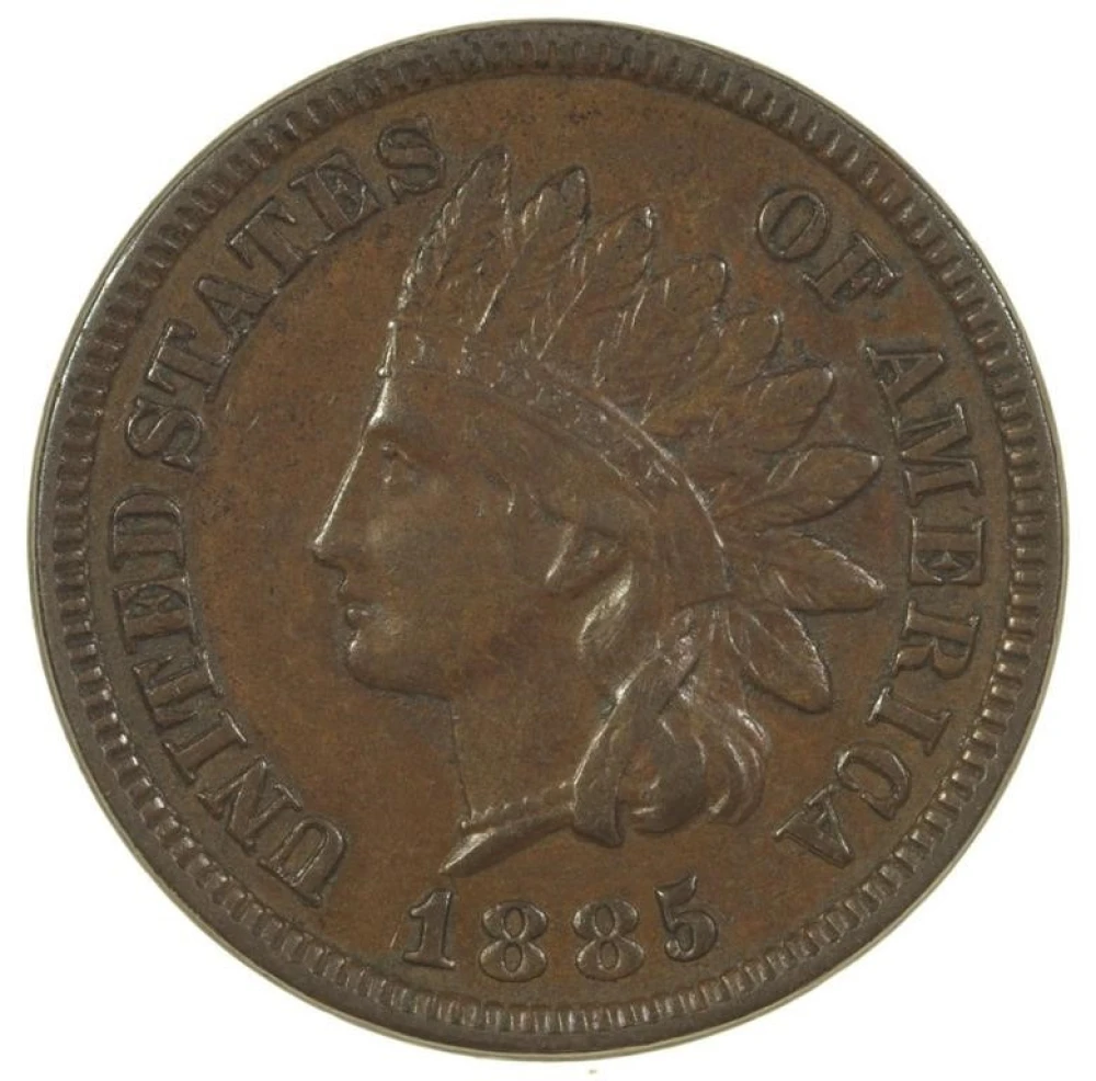 EF-40+ 1885 Indian Cent