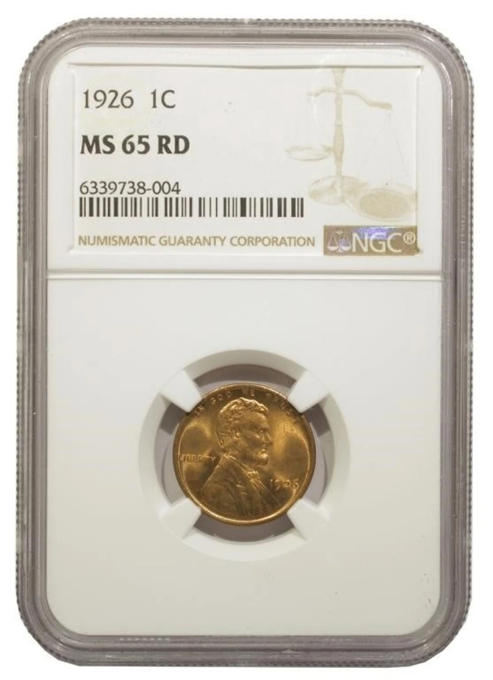 NGC MS-65 RD 1926 Cent
