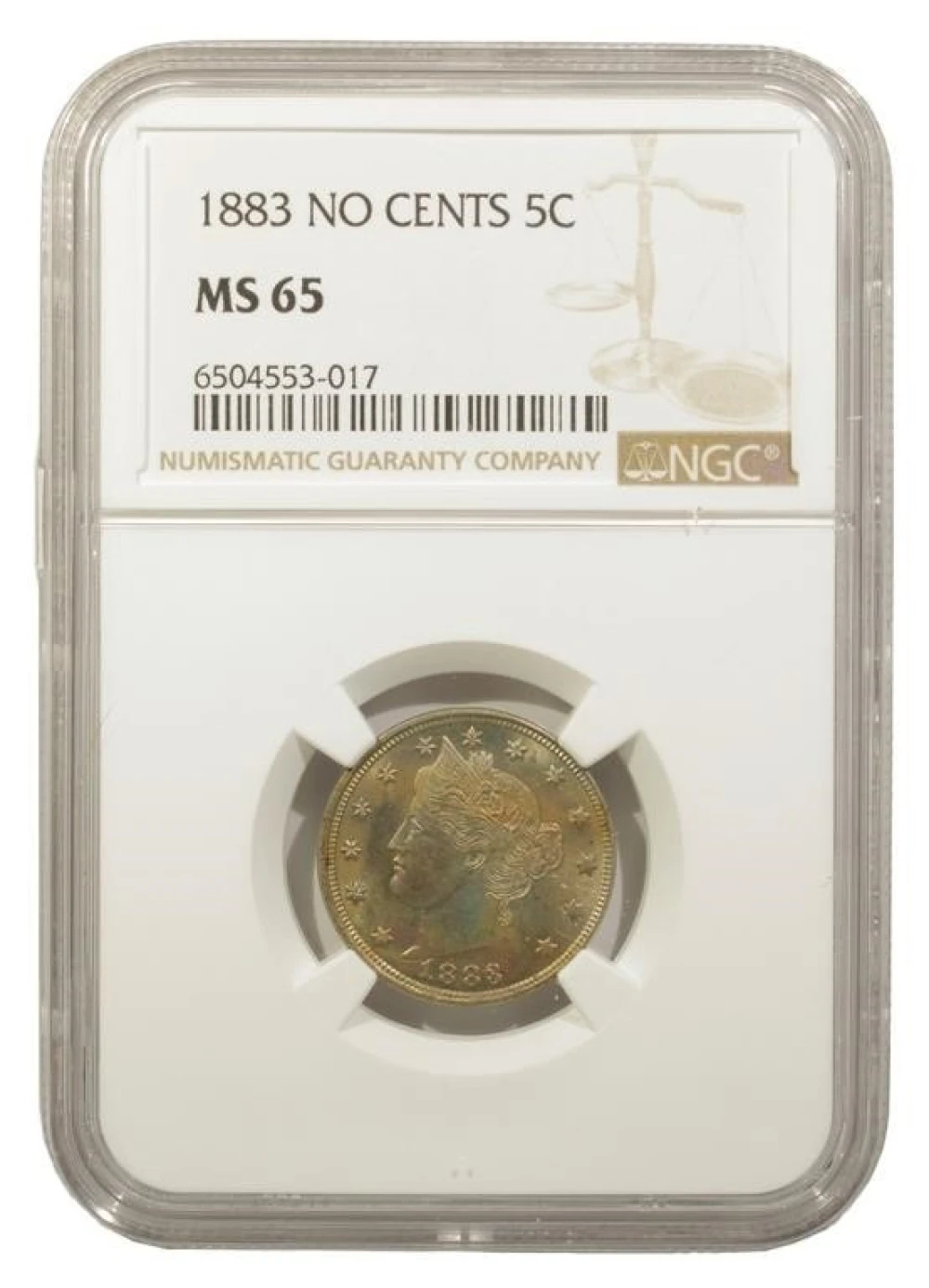 NGC MS-65 1883 No CENTS Nickel
