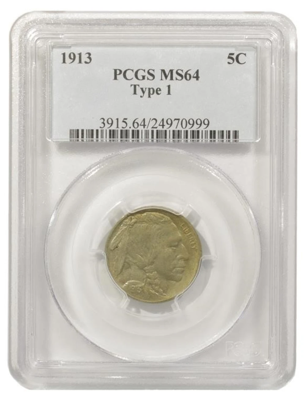 NGC MS-64 1913 Buffalo Nickel