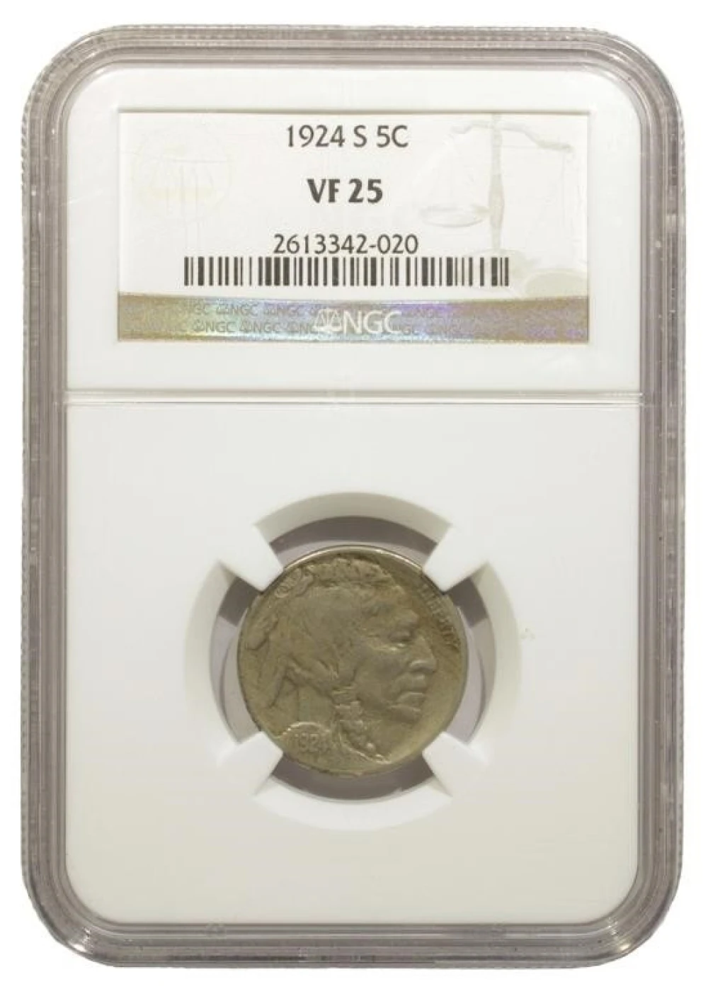NGC VF-25 1924-S Buffalo Nickel