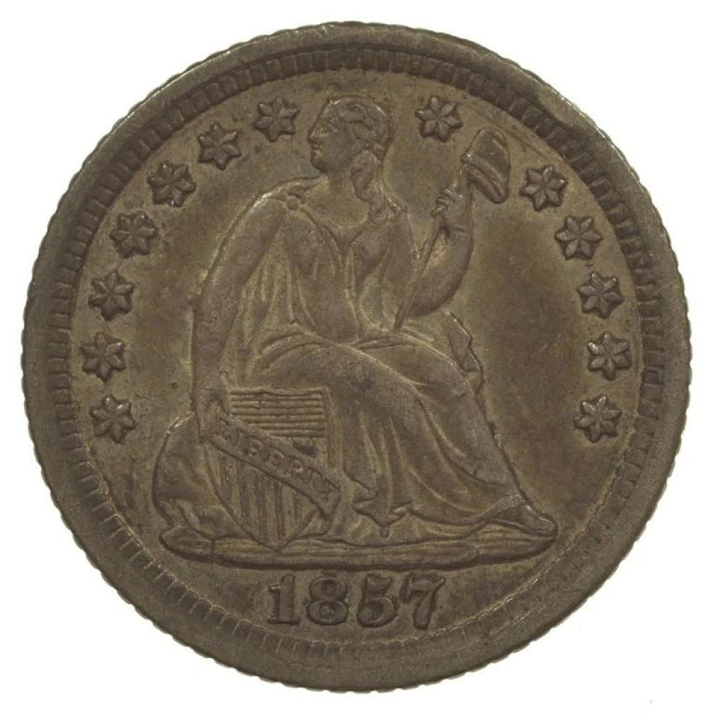 AU-50+ 1857-O Half Dime
